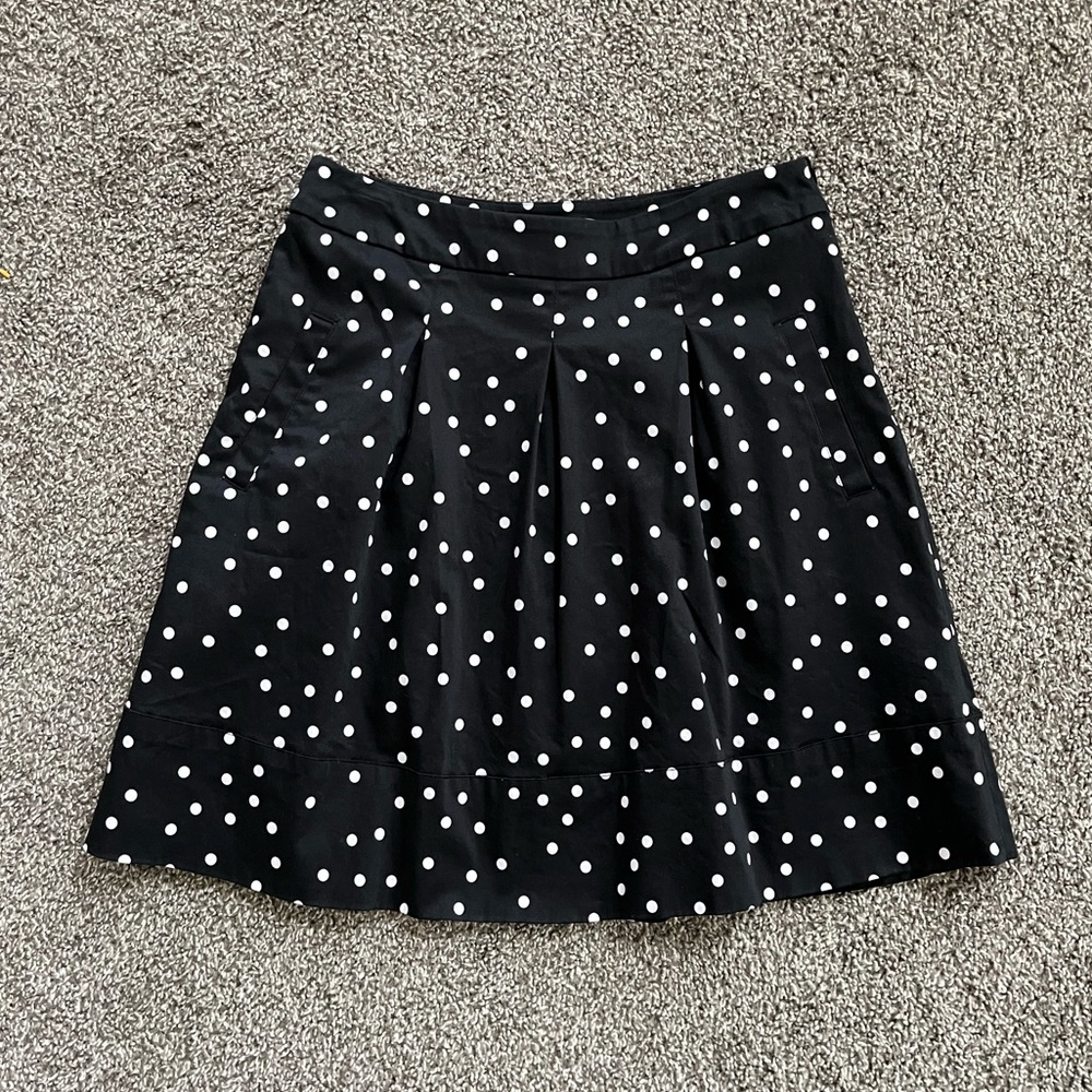 White House Black Market black/white polka dot skirt